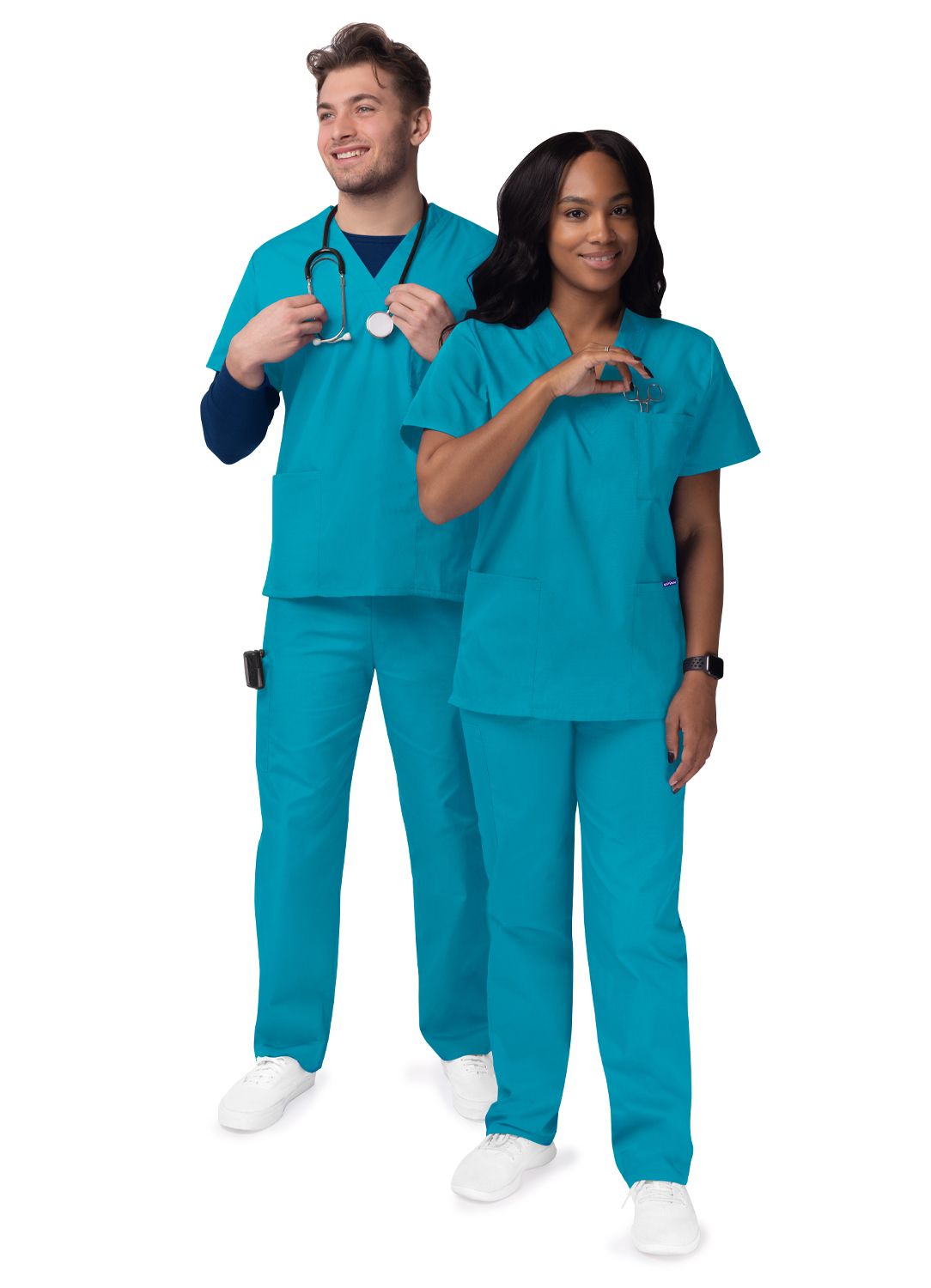 Unisex V-Neck/Drawtring Pant Scrub Set