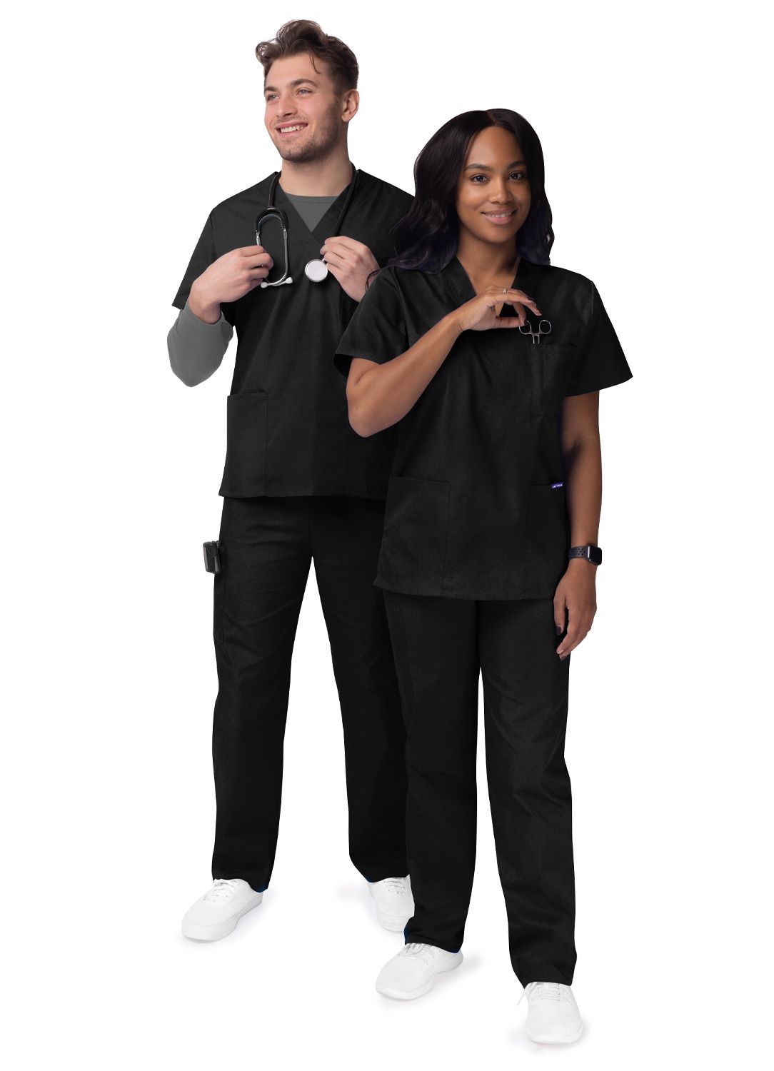 Unisex V-Neck/Drawtring Pant Scrub Set