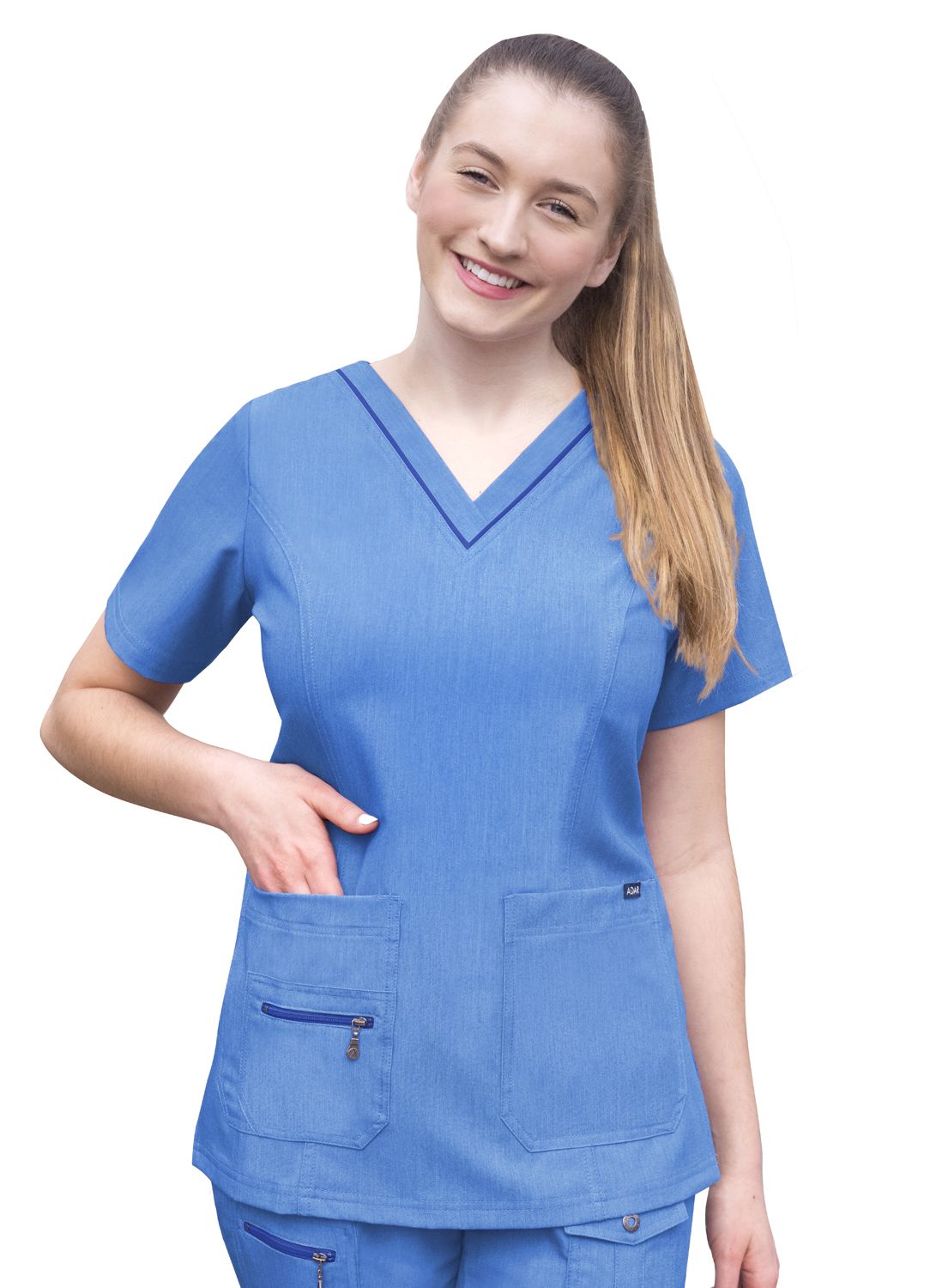 Adar Women's Elevated V-Neck Scrub Top