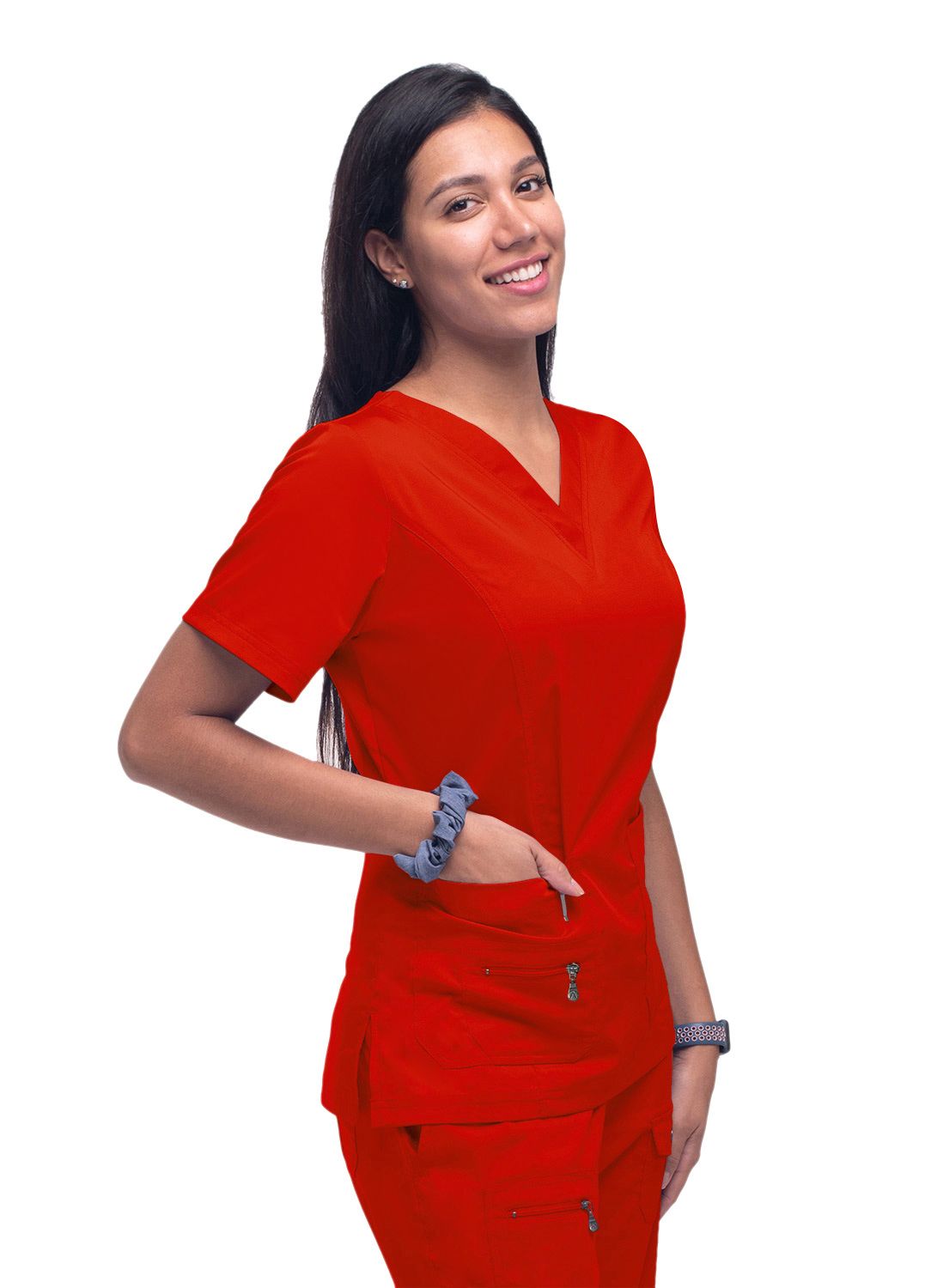 Adar Women's Elevated V-Neck Scrub Top