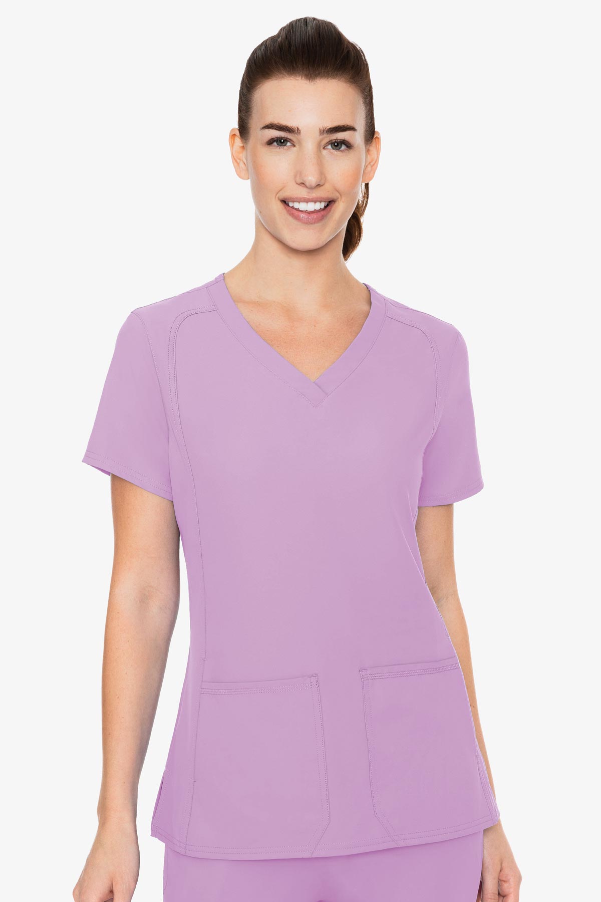 Med Couture 2468 Insight Side Pocket Top - Lilac