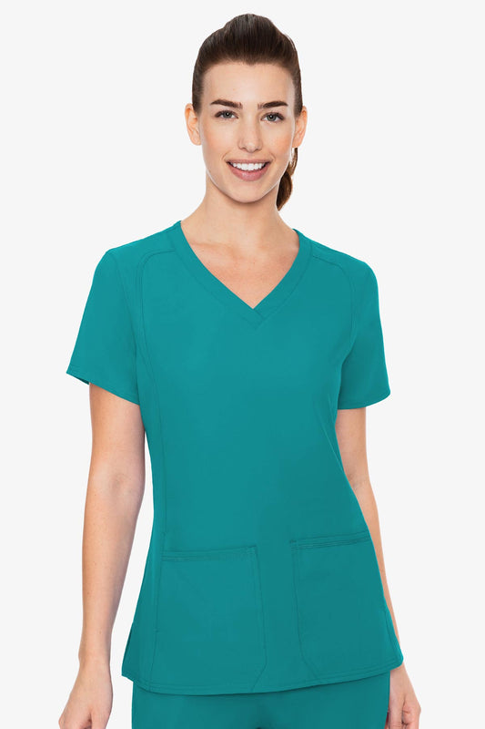 Med Couture 2468 Insight Side Pocket Top - Teal